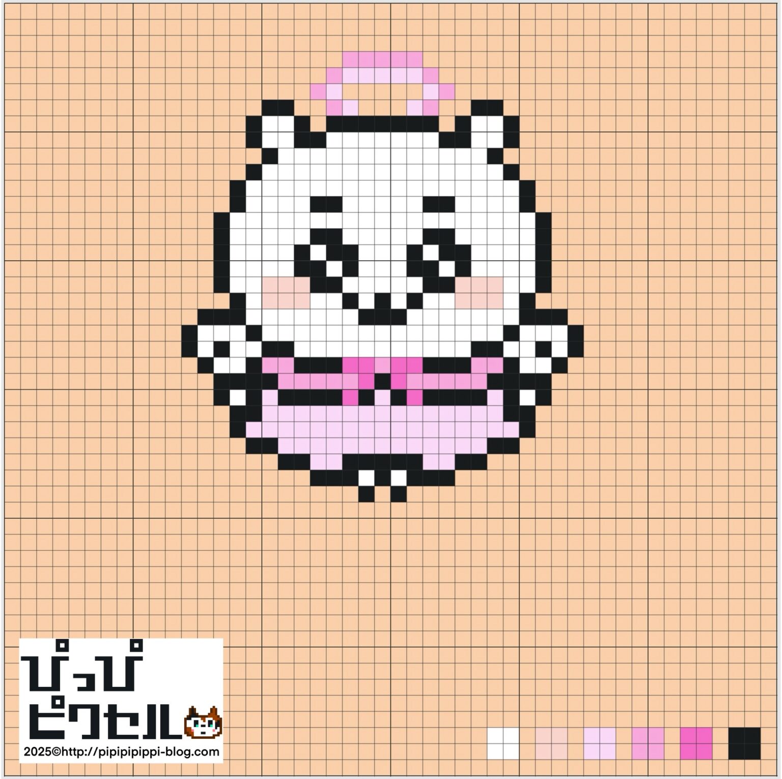 【ちいかわ】ちいかわ(てんしとあくまシリーズ)【アイロンビーズ・ドット絵図案】 | ぴっぴピクセル